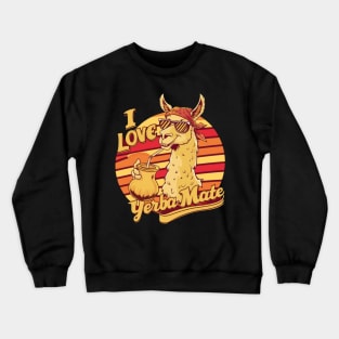 I Love Yerba Mate, Llama Crewneck Sweatshirt